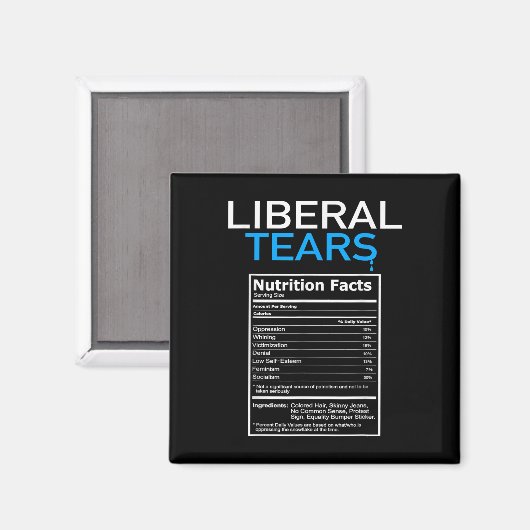 Liberal Tears Anti Liberal Pro Trump Republikein Magneet (Voorkant / Achterkant)