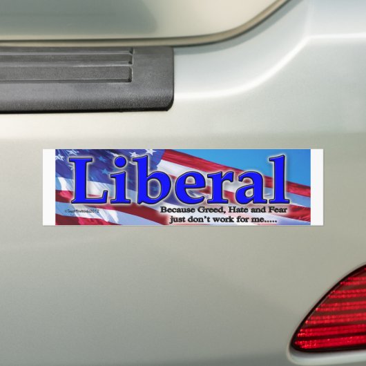 LIberale Bumpersticker (Op auto)