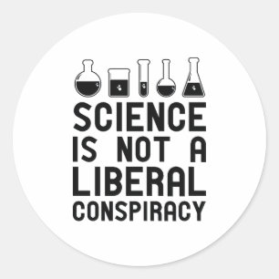 Liberale complot ronde sticker