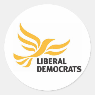 Liberale Democraten Ronde Sticker