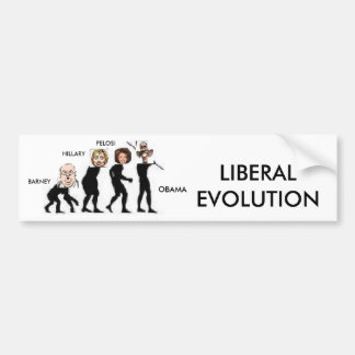 liberale evolutie bumpersticker