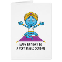 Liberale Humor Birthday Kaart Zeer stabiel Genius