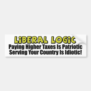 Liberale logica: Idiotisch! Bumpersticker
