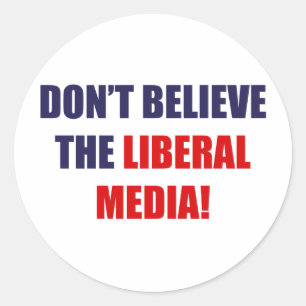 Liberale media ronde sticker