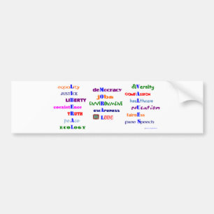 Liberale Morele Waarden Bumpersticker