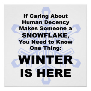 Liberale Snowflakes, Winter is hier Perfect Poster