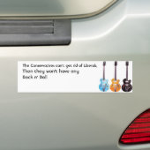 Liberalen, conservatieven, Rock N' Roll Bumpersticker (Op auto)