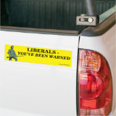Liberalen - Je bent gewaarschuwd Bumpersticker (Op Truck)