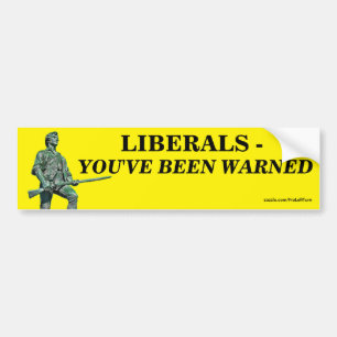 Liberalen - Je bent gewaarschuwd Bumpersticker