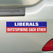 Liberalen overweldigend elkaar Bumpersticker (Op auto)