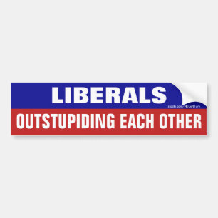 Liberalen overweldigend elkaar Bumpersticker