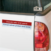 Liberalen vs. Conservatieven Bumperstickers (Op Truck)