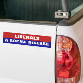 Liberalen zijn een sociale Bumpersticker (Op Truck)
