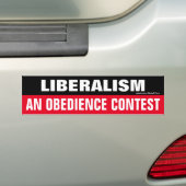 Liberalisme Een Gehoorzaamheidswedstrijd Bumpersti Bumpersticker (Op auto)