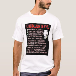 Liberalisme is een kwaad zwart met schaap t-shirt