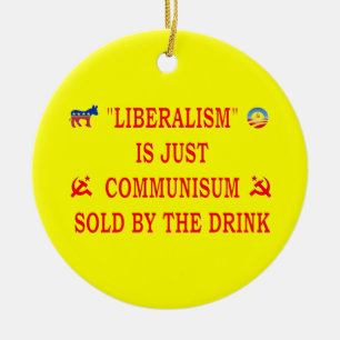 LIBERALISME IS NET COMMUNISME KERAMISCH ORNAMENT
