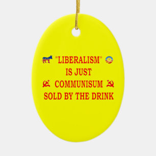 LIBERALISME IS NET COMMUNISME KERAMISCH ORNAMENT