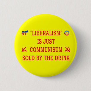 LIBERALISME IS NET COMMUNISME RONDE BUTTON 5,7 CM