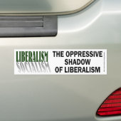 Liberalisme/socialisme-bumper Bumpersticker (Op auto)