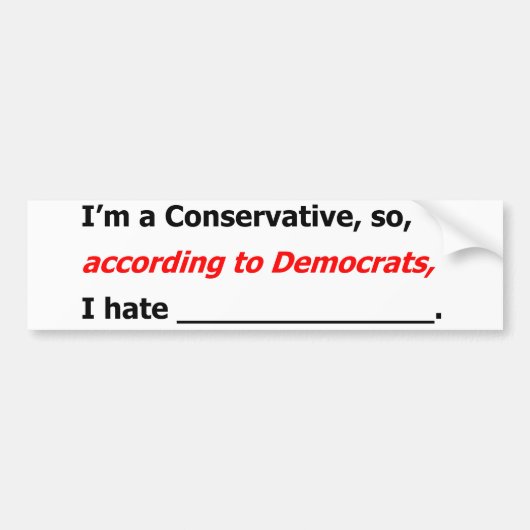 Liberals' Lies Bumpersticker (Voorkant)
