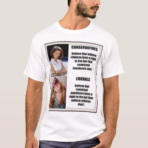Liberals Vs Conservative abortus T-shirt