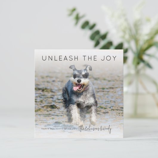 Libérer La Joie | Carte de Noël photo (Debout devant)