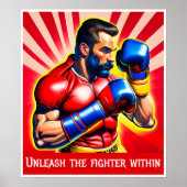 Libérer Le Combat À L'Intérieur - Poster De Boxe (Devant)