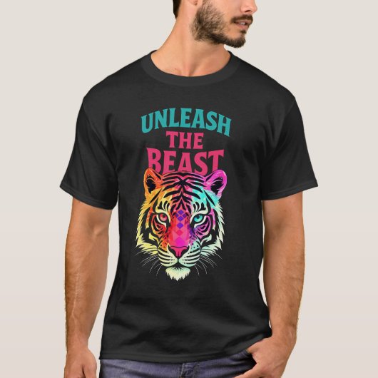 Libérez la Beast Bold Neon Graphic T-Shirt (Devant)