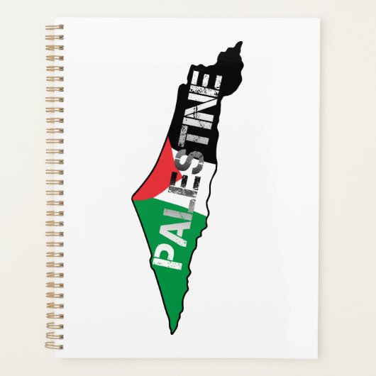 Libérez la Palestine Drapeau sur la carte Palestin (Devant)