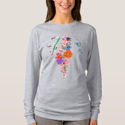 Libérez la Palestine femme T-shirt à manches longu (Devant)