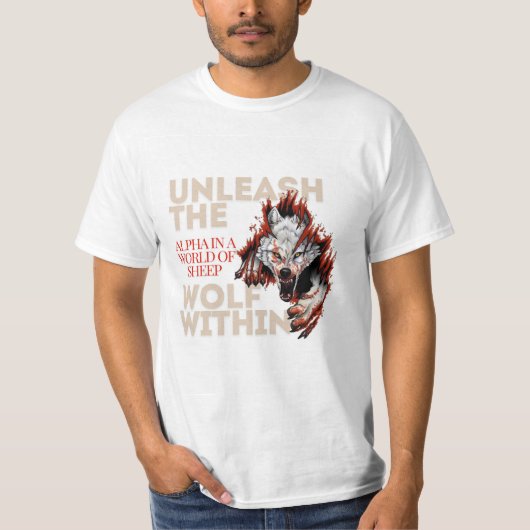 Libérez le loup dans le T-shirt imprimé (Devant)
