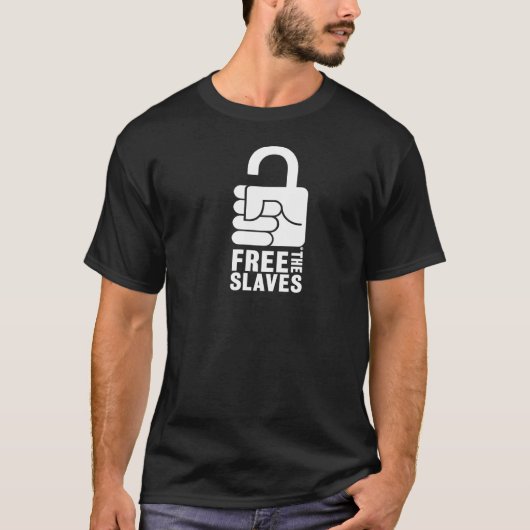 Libérez le T-shirt des hommes d'esclaves (Devant)