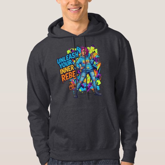Libérez votre rebelle intérieur - Sweat à capuche (Devant)