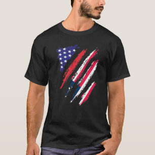 Liberia Amerikaanse Gekweekte Vlag VS Patriot Erfg T-shirt
