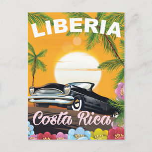 Liberia, Costa Rica vintage reisposter Briefkaart