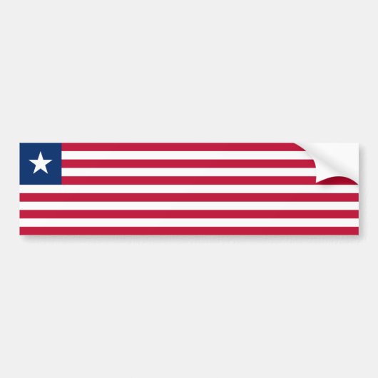 Liberia Flag Bumpersticker (Voorkant)