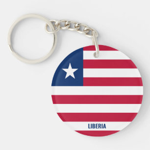 Liberia Flag Charming Patriotic Sleutelhanger