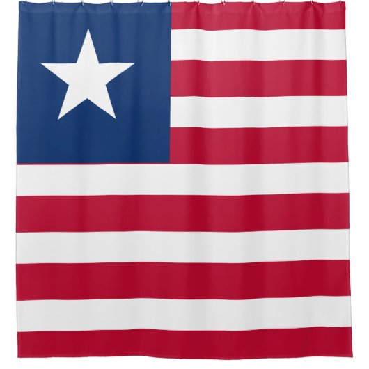 Liberia Flag Douchegordijn (Voorkant)