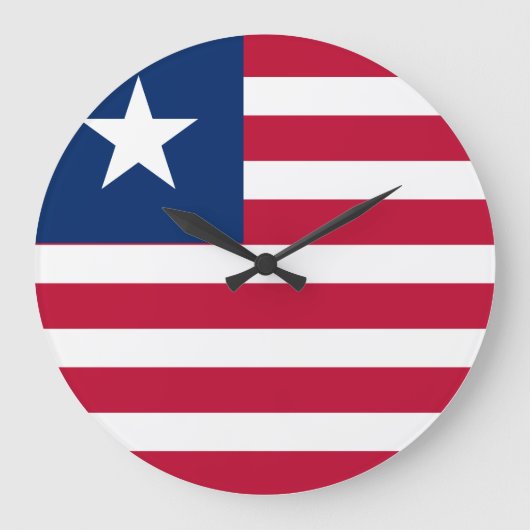 Liberia Flag Grote Klok (Voorkant)