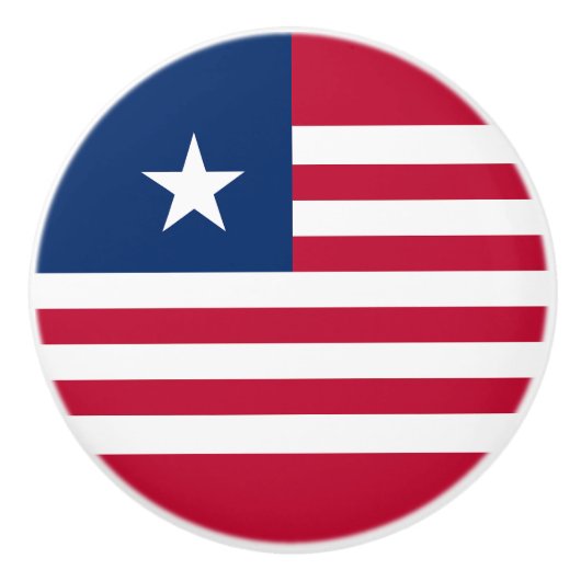 Liberia Flag Keramische Knop (Voorkant)