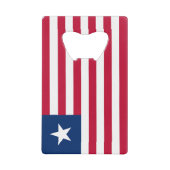 Liberia Flag Kredietkaart Flessenopener (Voorkant)