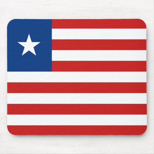 Liberia Flag Mousepad Muismat (Voorkant)