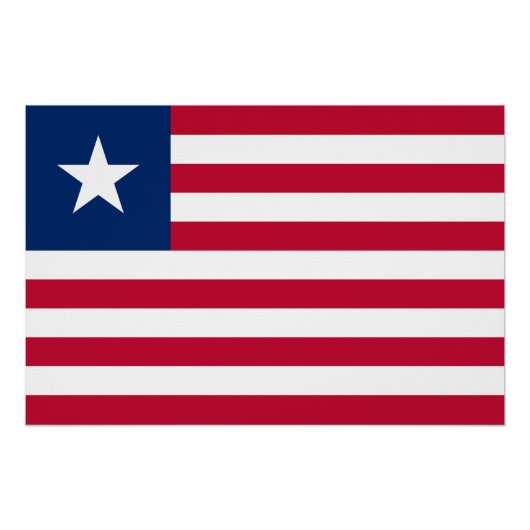 Liberia Flag Perfect Poster (Voorkant)