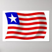Liberia Flag Poster Print (Voorkant)