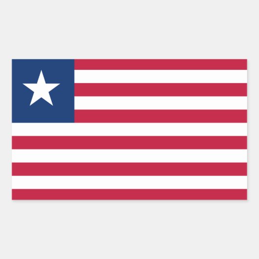 Liberia Flag Rechthoekige Sticker (Voorkant)