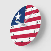 Liberia Flag Ronde Klok (Hoek)