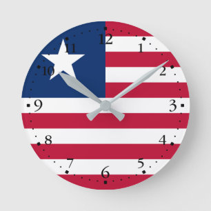 Liberia Flag Ronde Klok