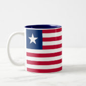 Liberia Flag Tweekleurige Koffiemok (Links)