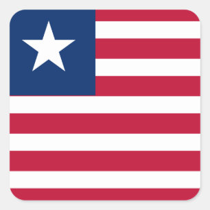 Liberia Flag Vierkante Sticker