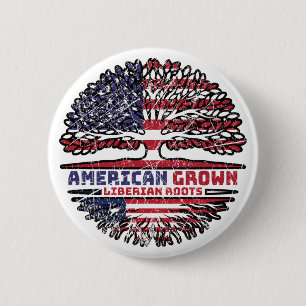 Liberia Liberia US American USA Verenigde Staten V Ronde Button 5,7 Cm